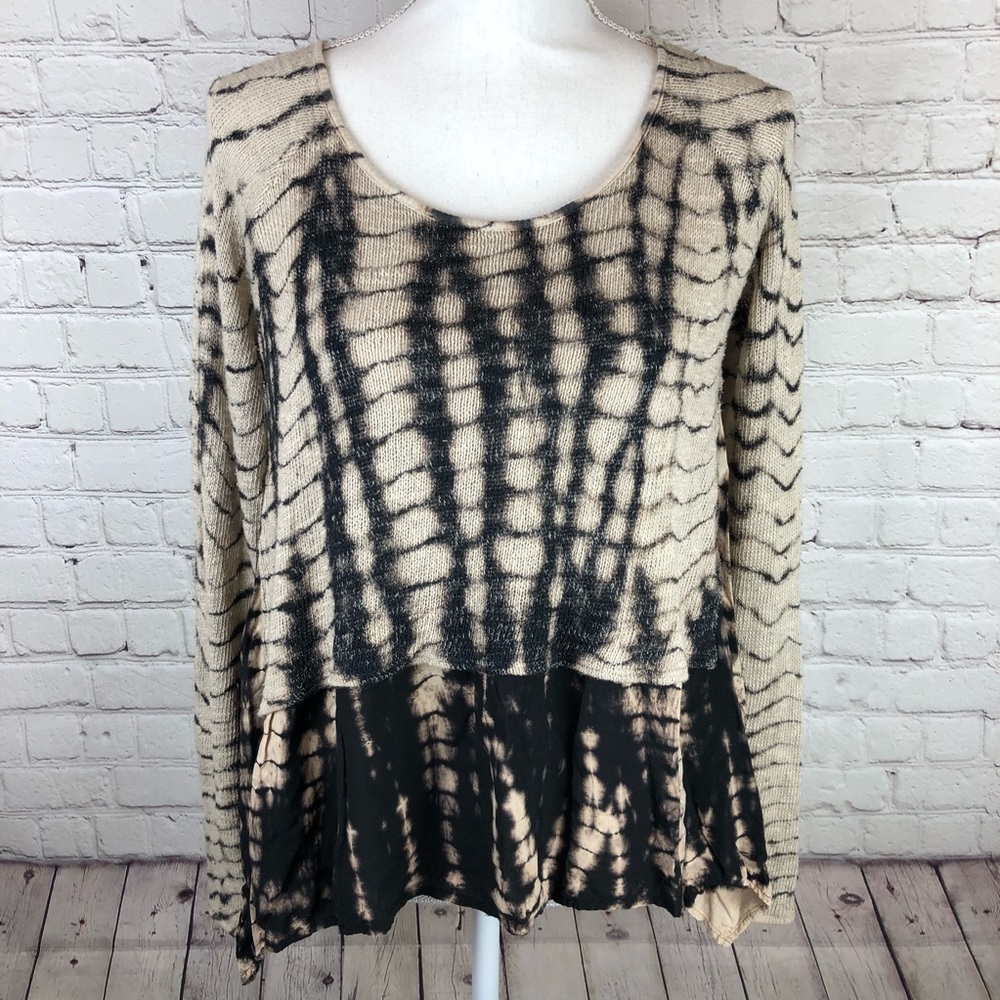 Moon & Sky Tie Dye Boho Oversize Sweater Top